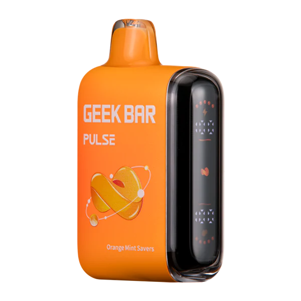 Orange Mint Savers Geek Bar Pulse 15000 - Black Coral